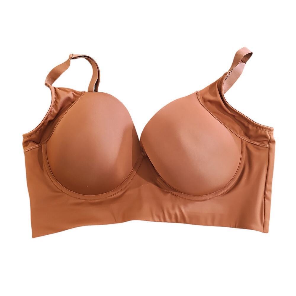 Push-Up Longline Bra Brown Size 40E/F